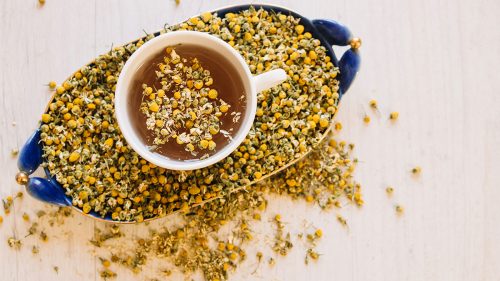 Chamomile Tea Bag Cut